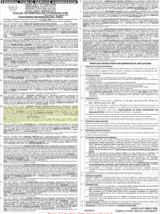 Federal Public Service Commission (FPSC) Jobs Advertisement No 4/2023