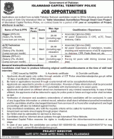 ISLAMABAD CAPITAL TERRITORY POLICE JOB OPPORTUNITIES 2022