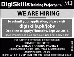 Jobs In Digiskills Training Project Virtual University