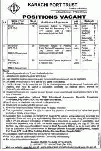 Karachi Port Trust (KPT) Jobs April 2023 Advertisement