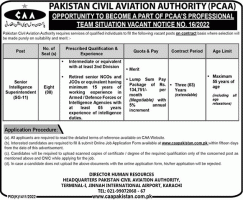 PAKISTAN CIVIL AVIATION AUTHORITY (PCAA) JOBS 2022