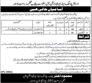 Agriculture Department Jobs In Lahore 2022