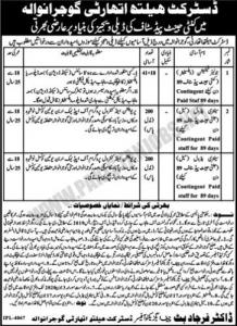 District Health Authority Gujranwala Jobs May 2020