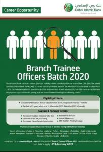 Dubai Islamic Bank Jobs Branch Trainee Officers Batch 2020