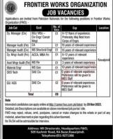 Frontier Works Organization FWO Jobs 2022