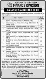 Jobs In Finance Division Government Of Pakistan