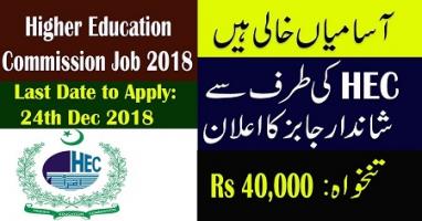 Jobs In Higher Education Commission Pakistan - HEC 2018-19 Jobs