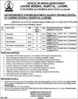 Jobs In Lahore General Hospital Lahore LGH