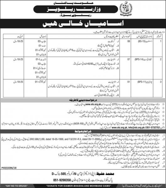 Jobs In Ministry Of Railways Govt Of Pakistan - Railway Board Jobs 2019