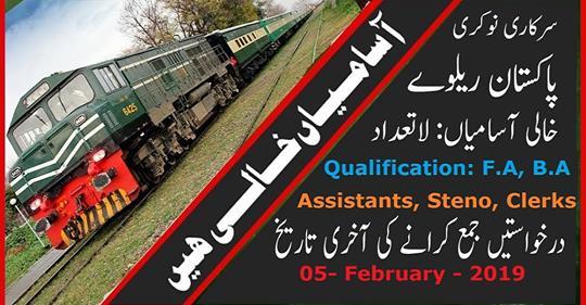 Jobs In Ministry Of Railways Govt Of Pakistan - Railway Board Jobs 2019