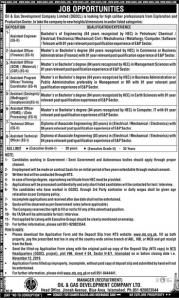 Jobs in Oil And Gas Development Company OGDCL by NTS