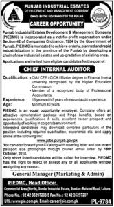 Jobs In Punjab Industrial Estate Development And Management Company PIE