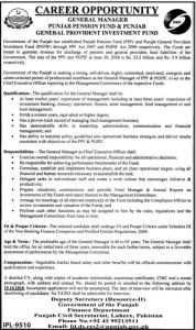 Jobs In Punjab Pension Fund And Punjab General Provident Investment Fund