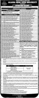 Jobs In The Allama Iqbal Open University - AIOU Jobs 2019