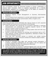 Jobs In University Of Engineering And Technology UET