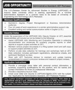 Jobs In University Of Engineering And Technology UET