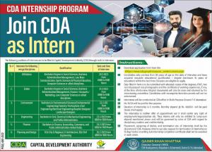 Join CDA As Intern Capital Development Authority 2023
