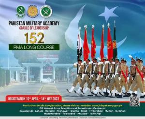 Join Pak army Jobs 2023 Through PMA Long Course 152 on www.joinpakarmy.gov.pk