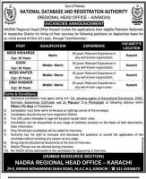 NADRA REGIONAL HEAD OFFICE - KARACHI JOBS 2022