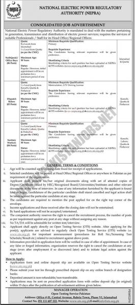 NEPRA Jobs May 2020