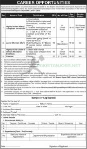 Pak Army Jobs 2021 At 303 Spares Depot Eme Lahore Cantt