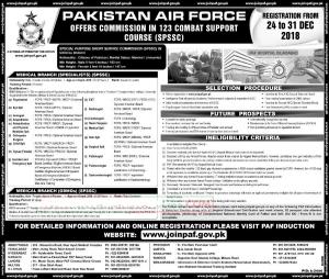 Pakistan Air Force - PAF Jobs December 2018 - Latest Advertisement