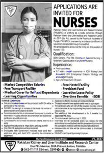 Pakistan Kidney And Liver Institute & Research Center Jobs 2022