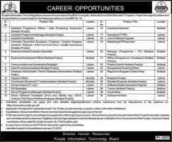 PITB Jobs 2020 Punjab Information Technology Board Apply Online Latest