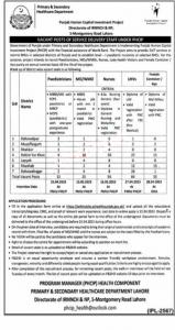 Primary and Secondary Healthcare Department Jobs 2023