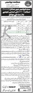 Sindh Police Jobs 2021 Application via www.sindhpolice.gov.com