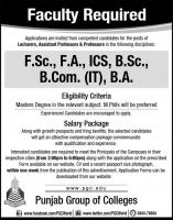 Teaching Jobs In Punjab Group Of Colleges 2019