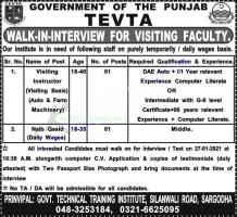 TEVTA Punjab Jobs 2021 Latest Advertisement