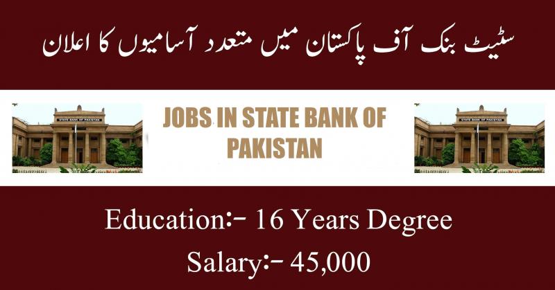 Jobs In State Bank Of Pakistan June 2019