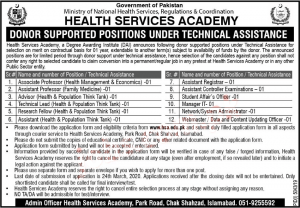 Jobs In Health Services Academy 2020 Apply Now